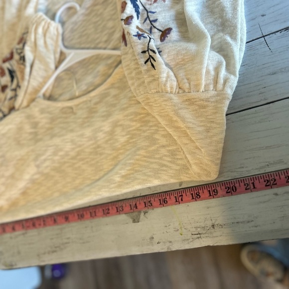 Cream & floral embroidered detail boho cardigan Small - Picture 7 of 7